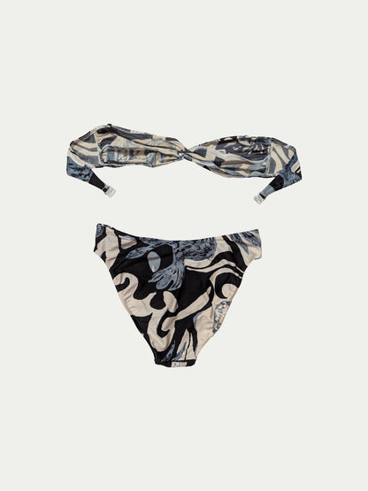 The Monochrome Strapless Bikini