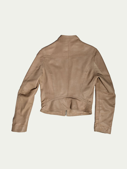 The Ivory Leather Motor Jacket