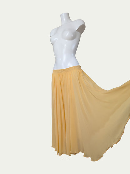 The Yellow Chiffon Maxi Skirt