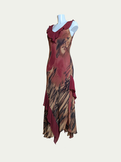 The Viscose Ruffled Maxi Dress