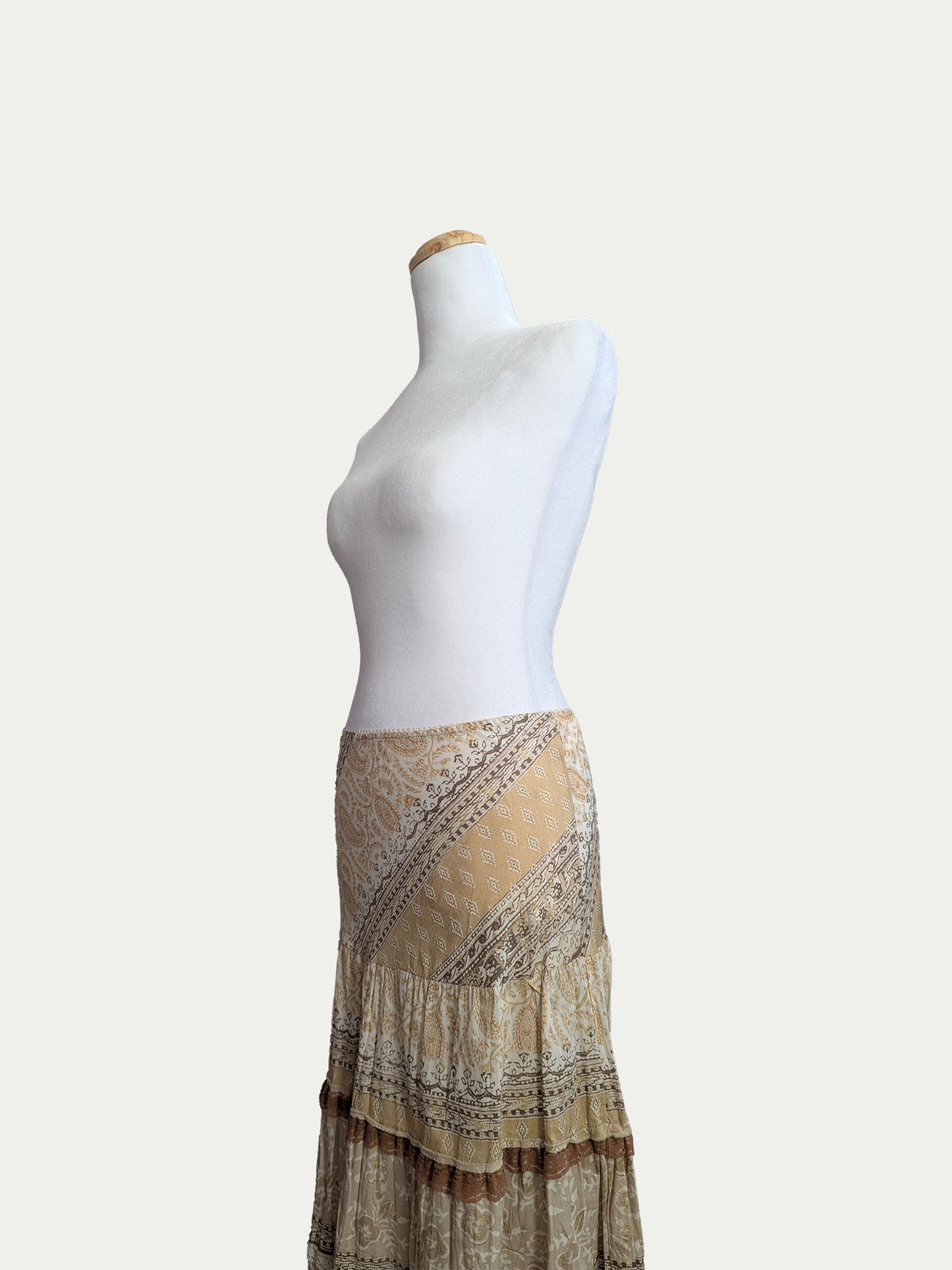 The Golden Boho Tiered Skirt