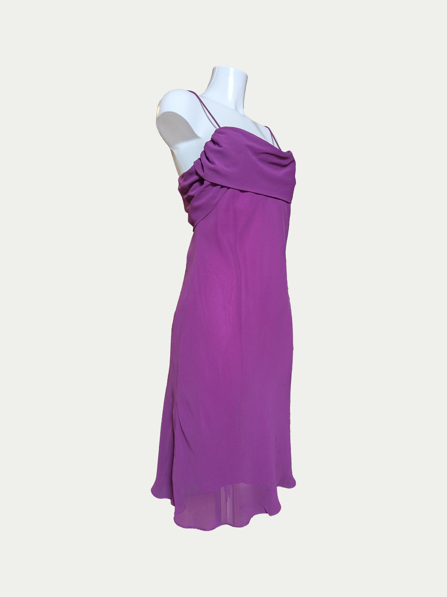 The Bold Purple Chiffon Cocktail Dress