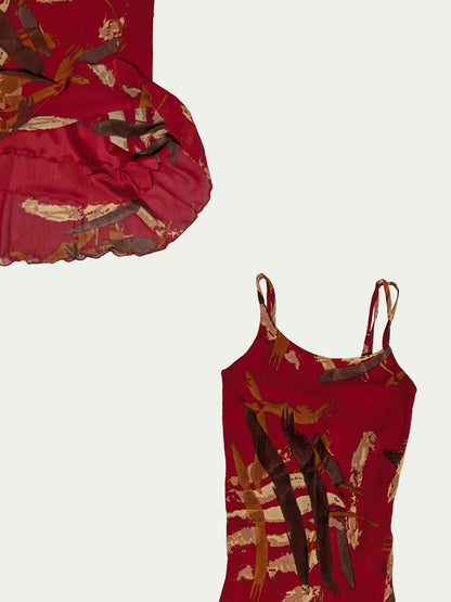 The Asymmetrical-Straps Viscose Dress