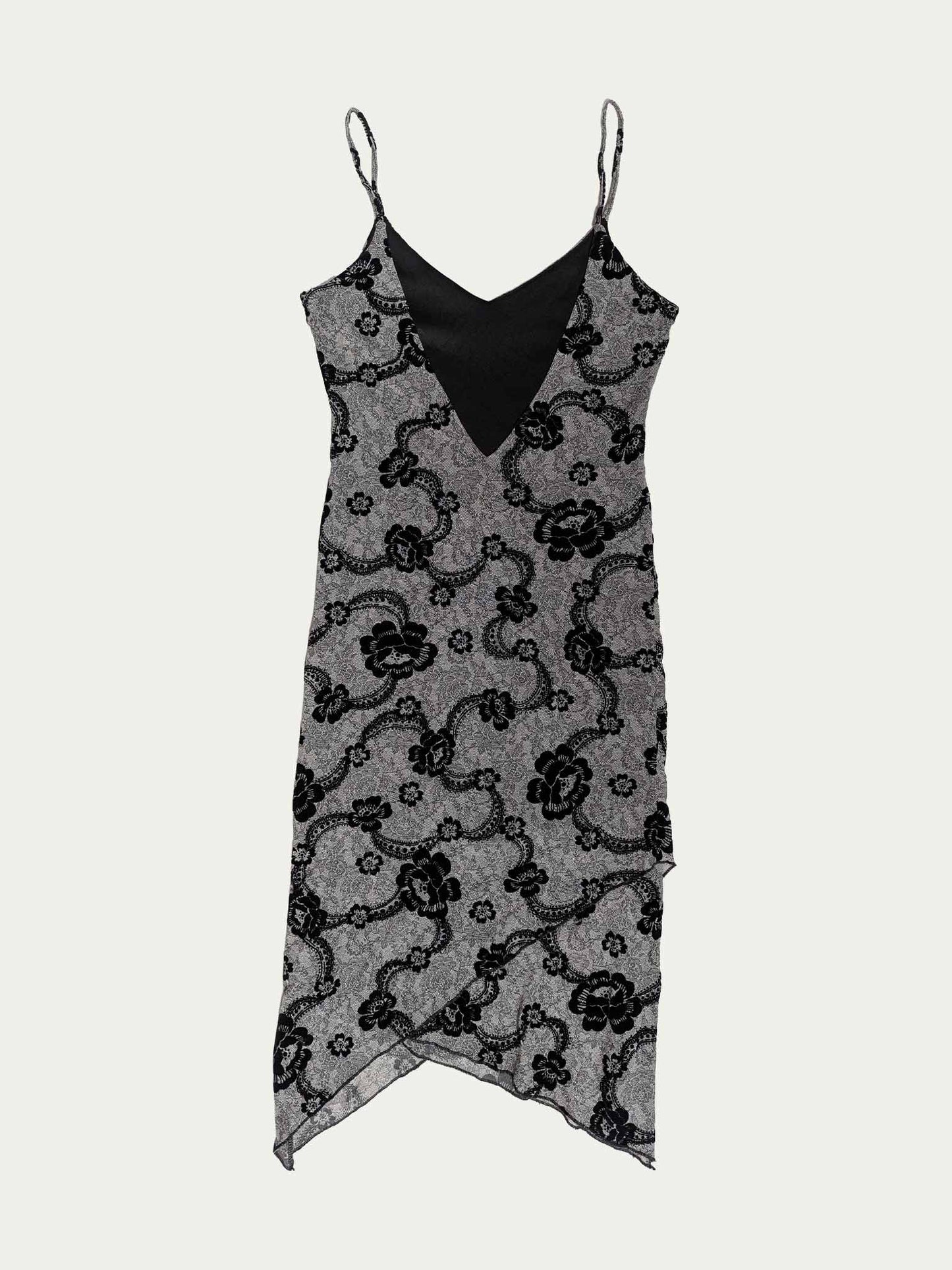 The Monochrome paisley-flowers Dress