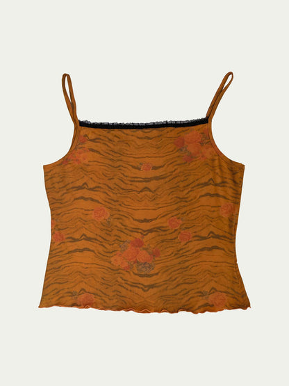The Orange Leopard Crop Top