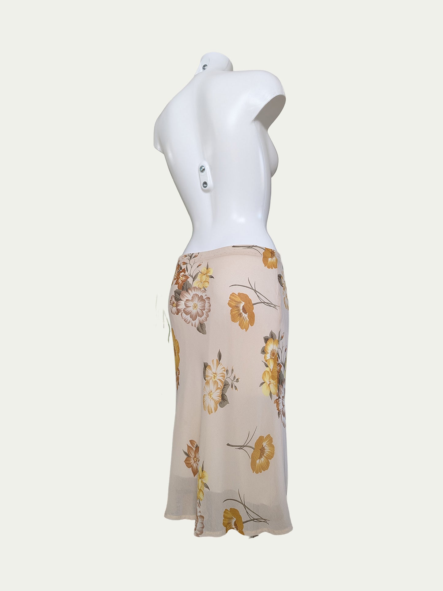 The Cream & Ochre Floral Skirt