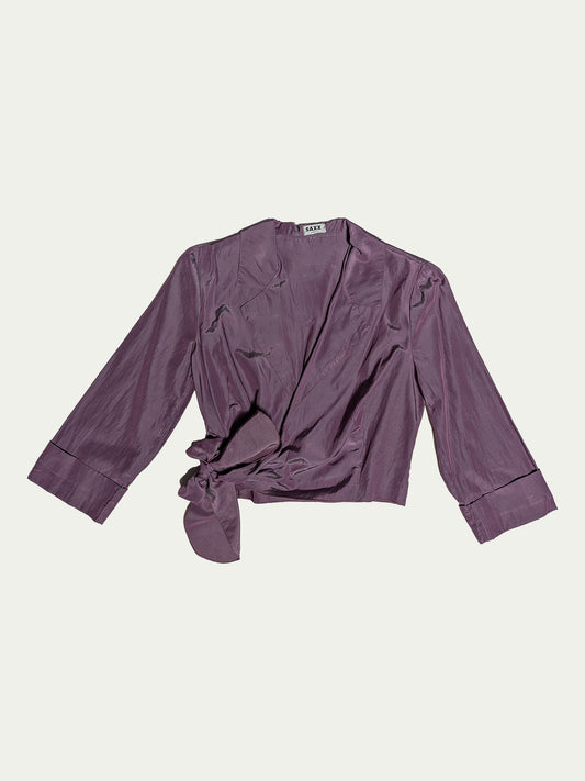 The Purple Haze Cropped Wrap-Top