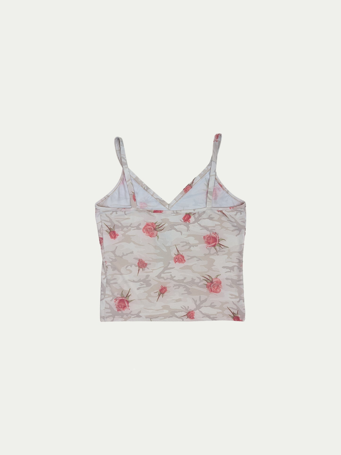 The Cream Camouflage-Roses Tank