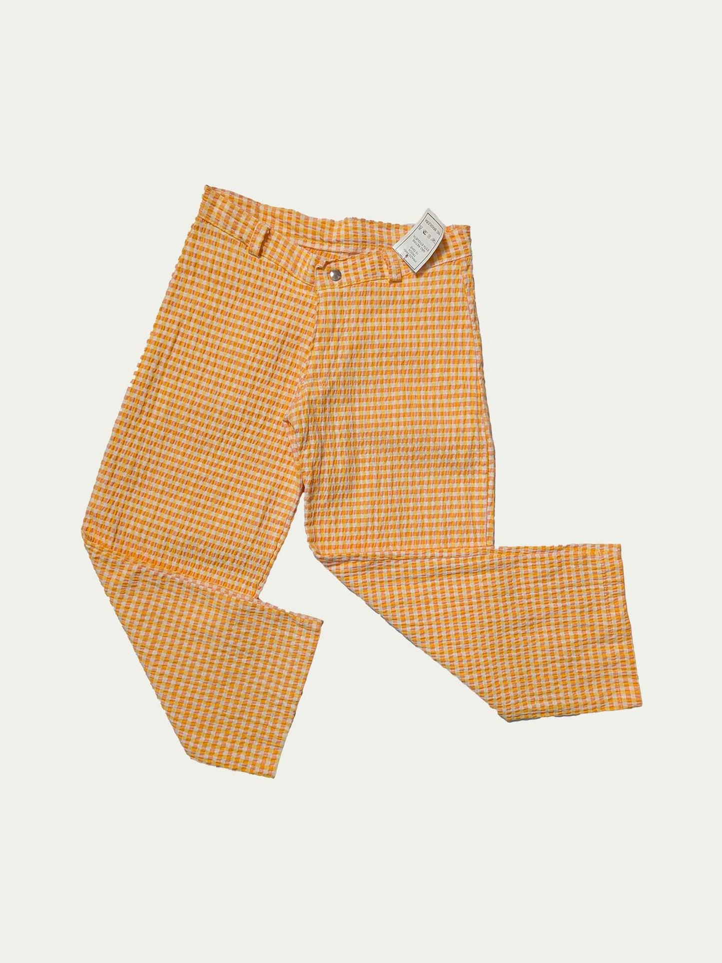 The 90s Yellow Pepita Capri Pants