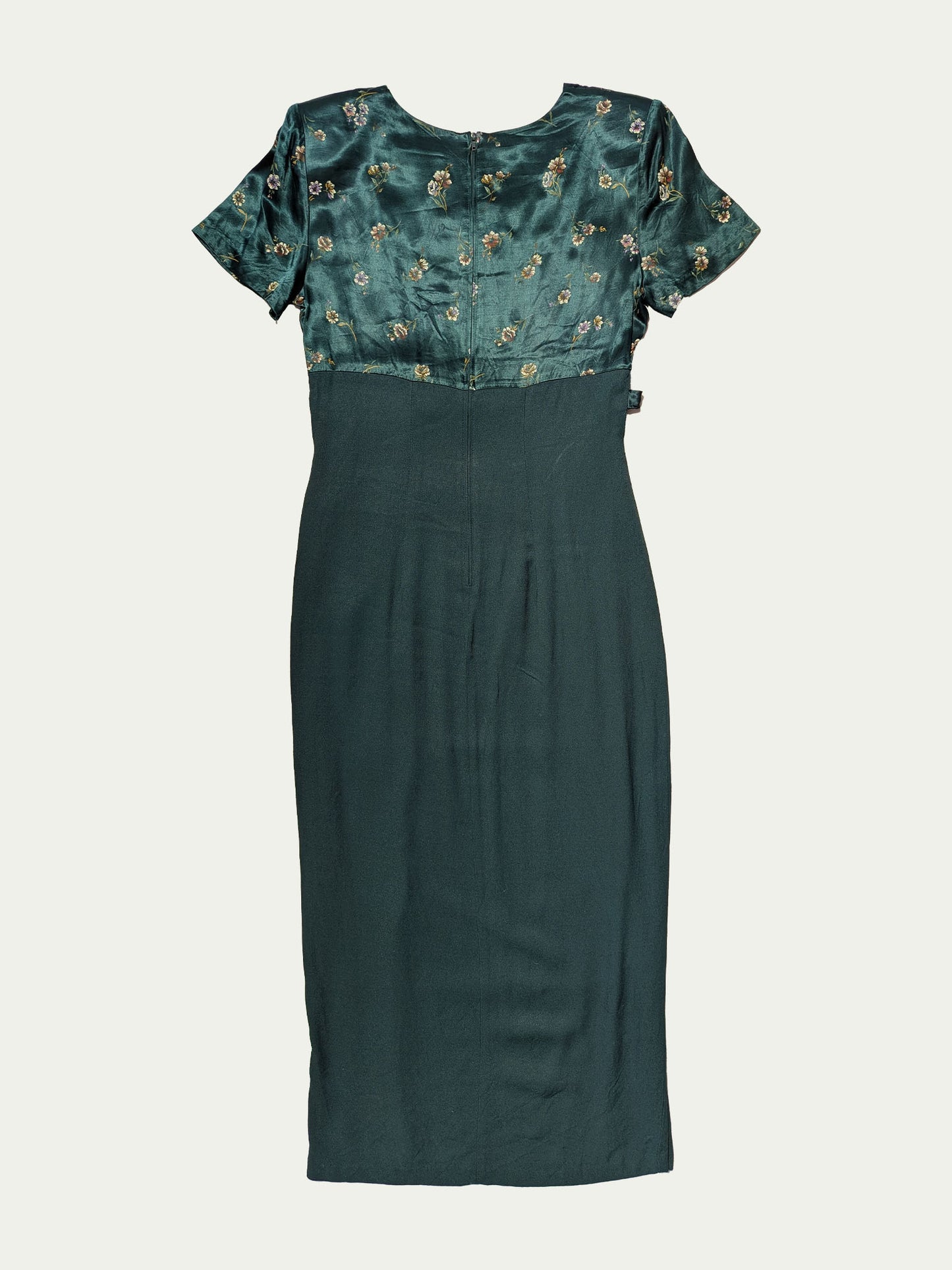 The Emerald Green Satin Maki Dress