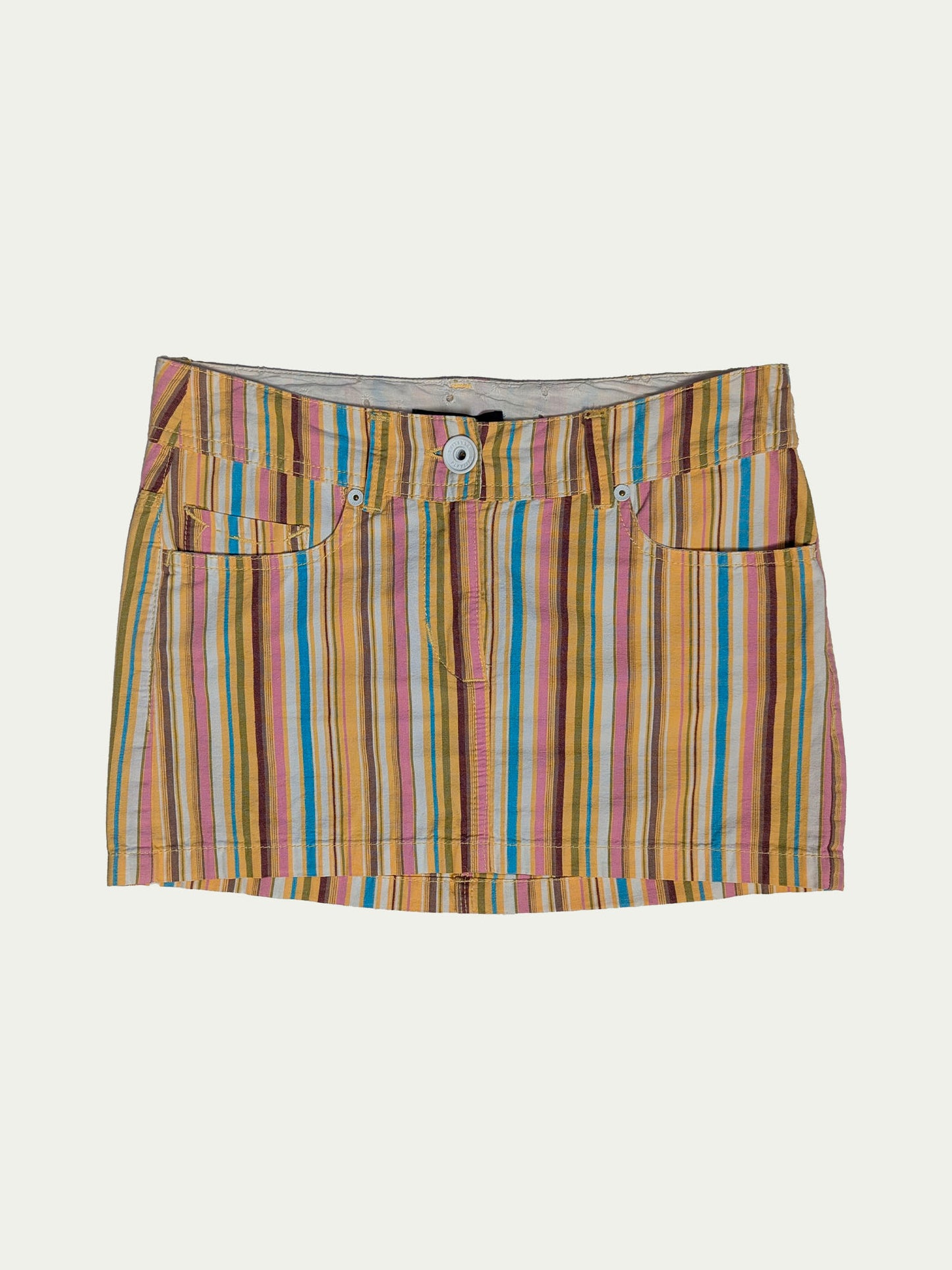 The Pastel Striped Mini Skirt