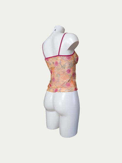 The Vibrant Sheer Mesh Crop Top