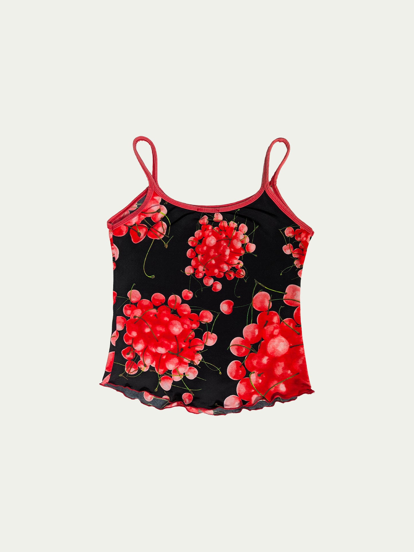 The 90s Cherries Mesh Tank Top