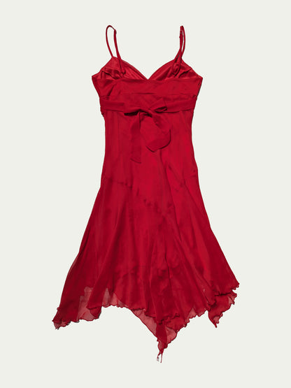 The Red Chiffon Dress