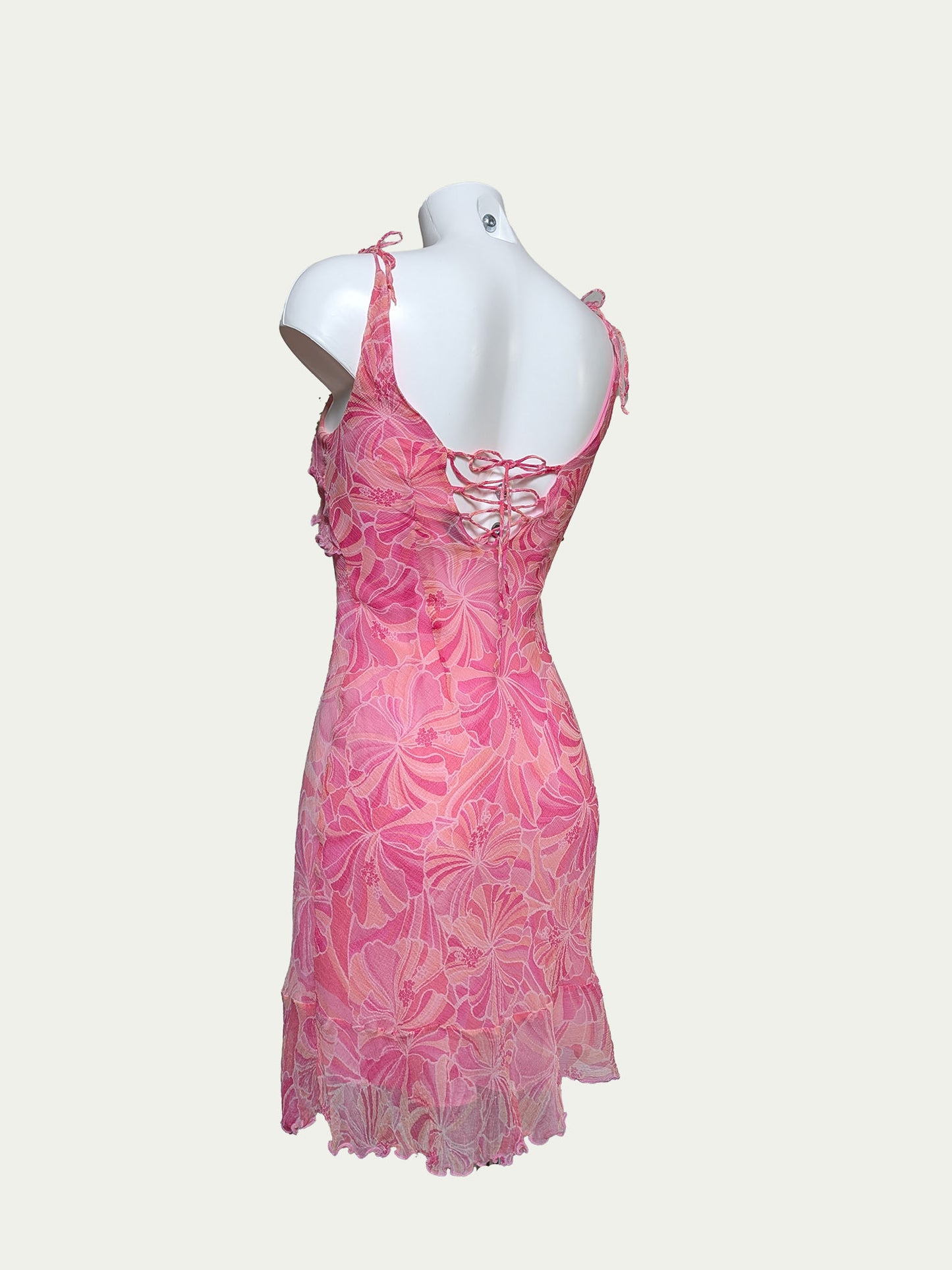 The pink Silk Midi Dress