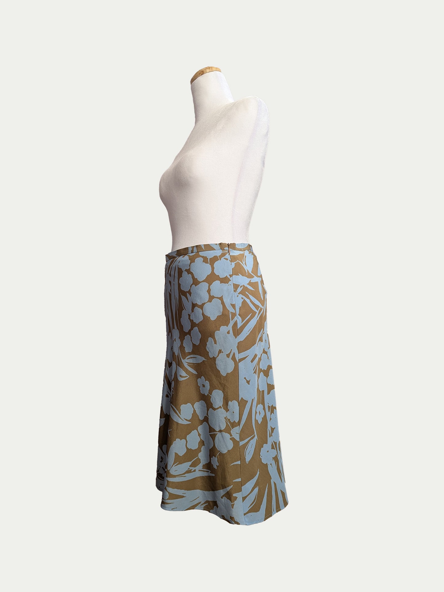 Stefanel Sky Floral Midi Skirt