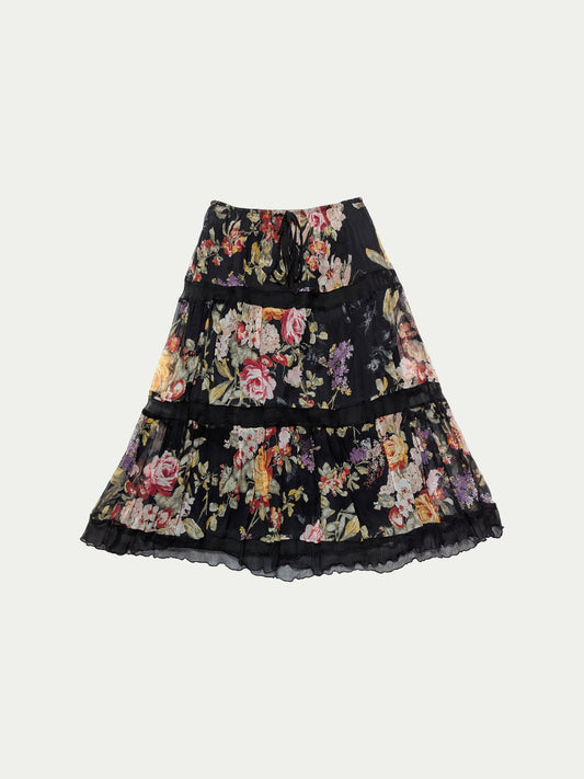 The Silk Gypsy Tiered Maxi Skirt