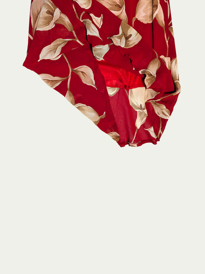 The Lilies Red Midi Skirt