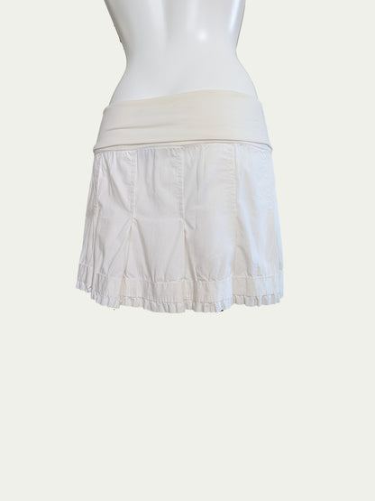 The Pleated Cotton Mini Skirt