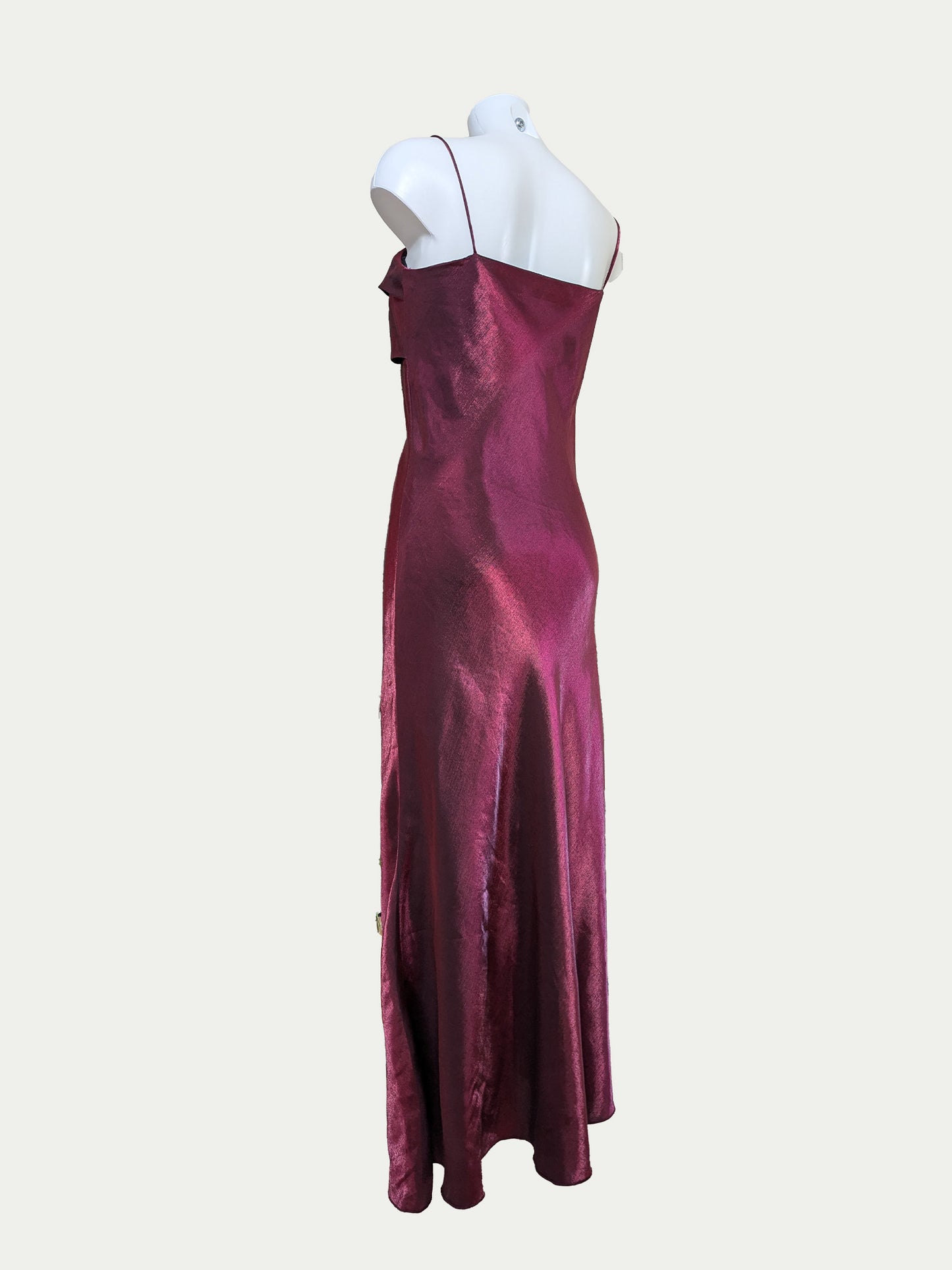 The Burgundy French Evening Maxi Dress