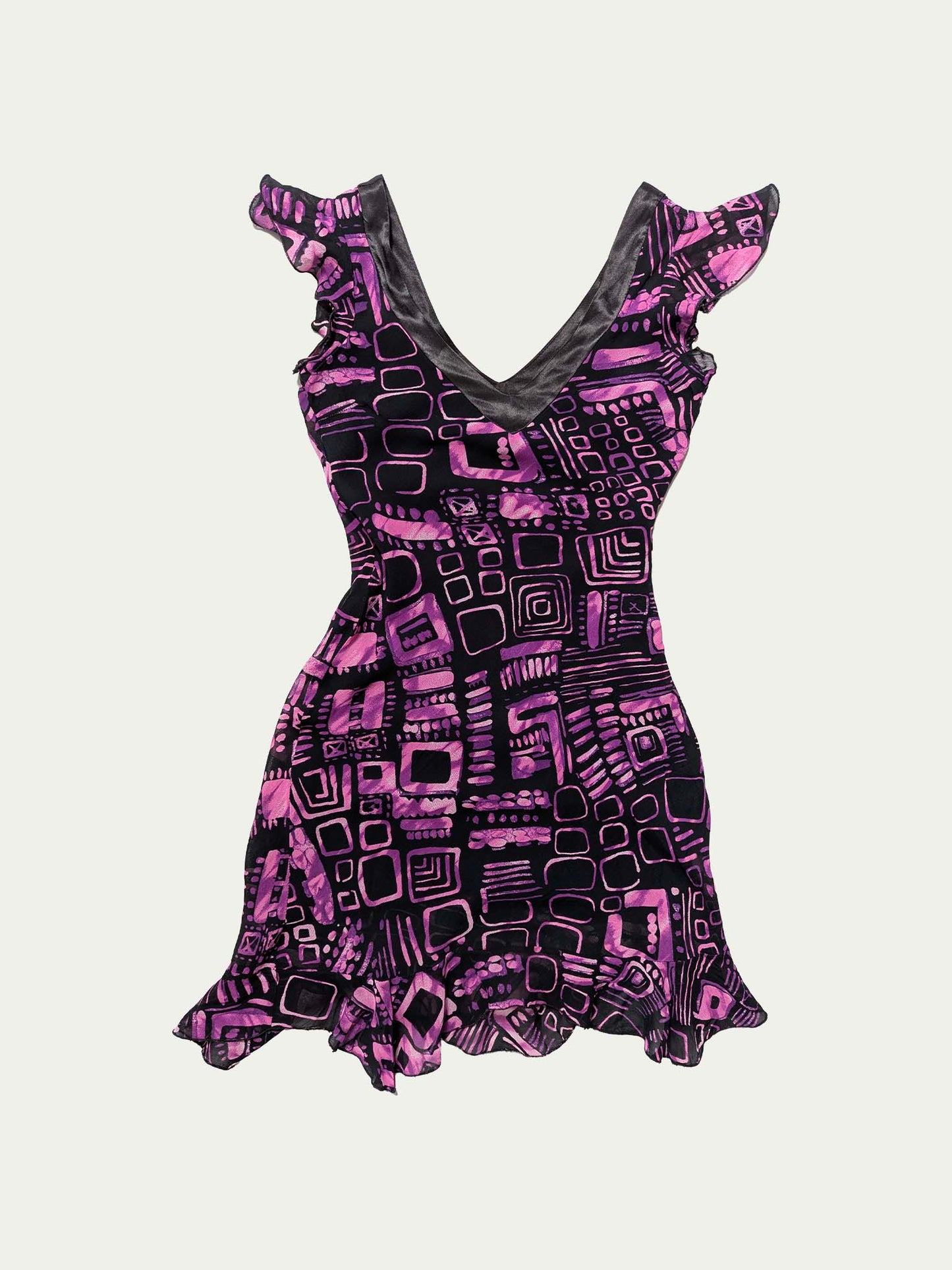 The Funky Purple & Black Mini Dress