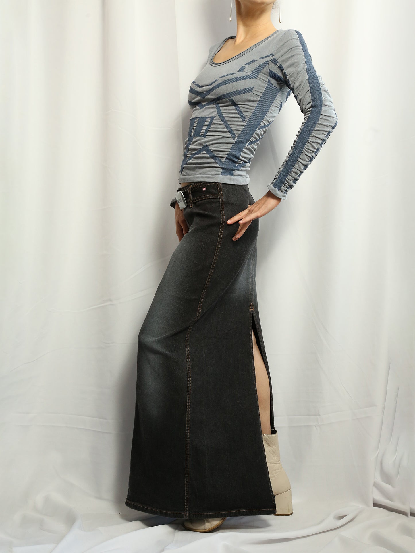 The Denim Maxi Skirt