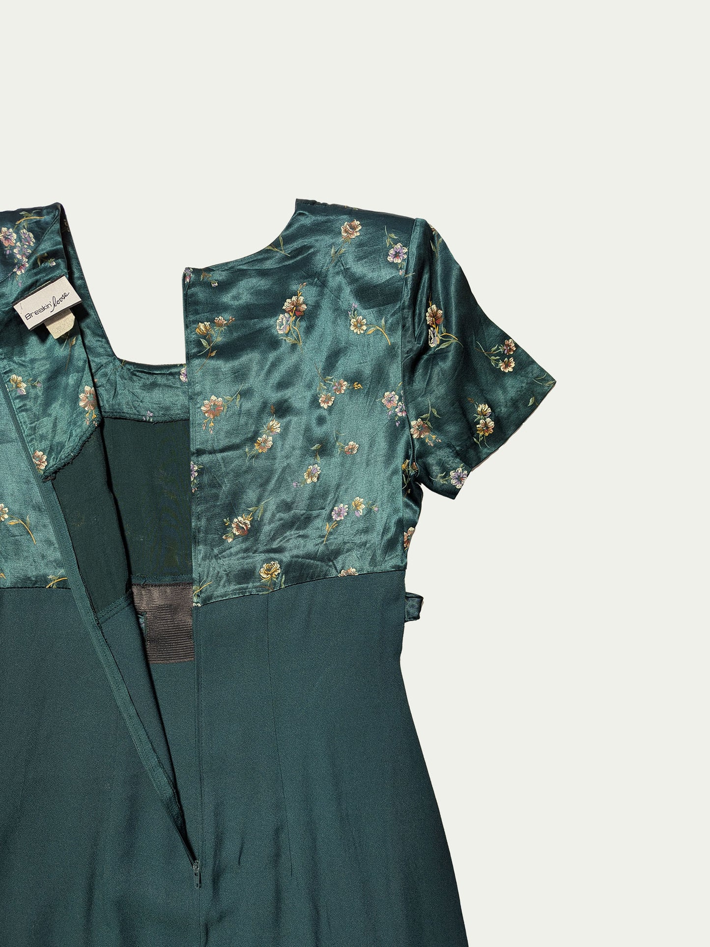 The Emerald Green Satin Maki Dress