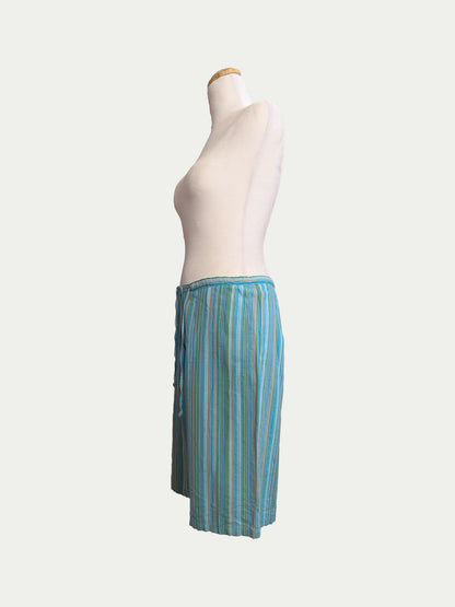 The Low-Rise Striped Bermudas