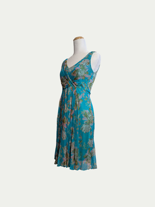 The Turquoise Silk Midi Dress