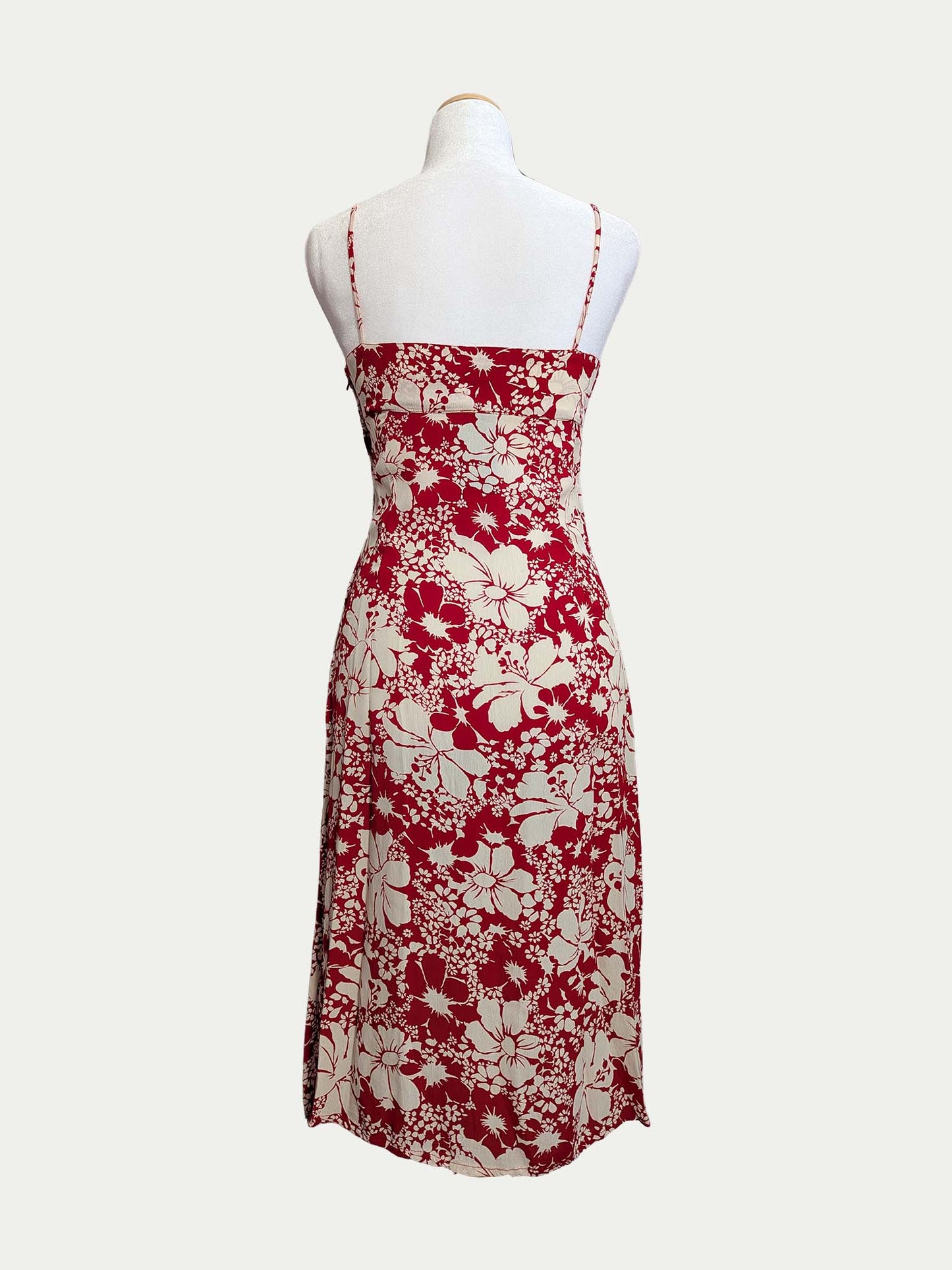 Hennes Red Floral Midi Dress