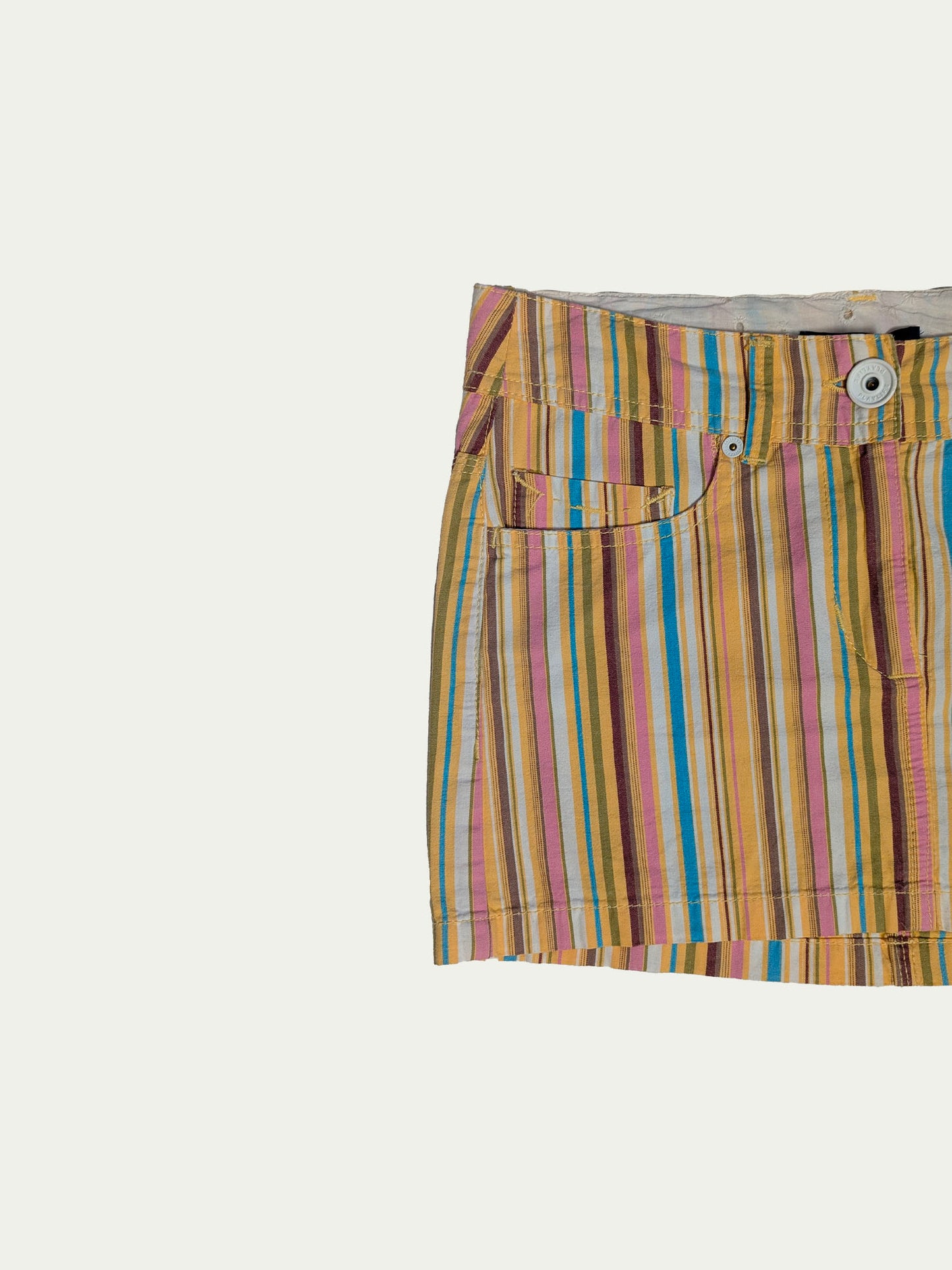 The Pastel Striped Mini Skirt