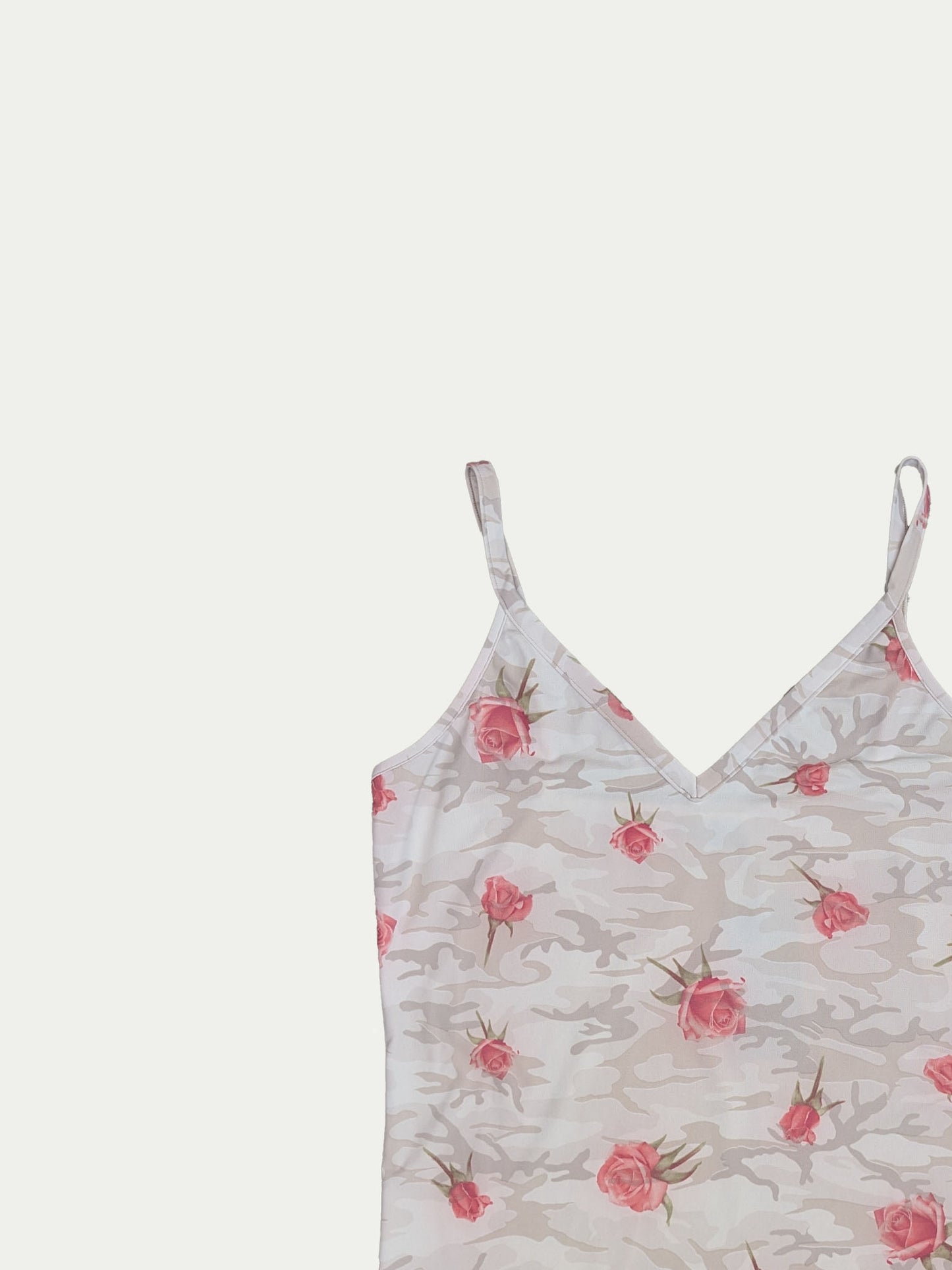 The Cream Camouflage-Roses Tank