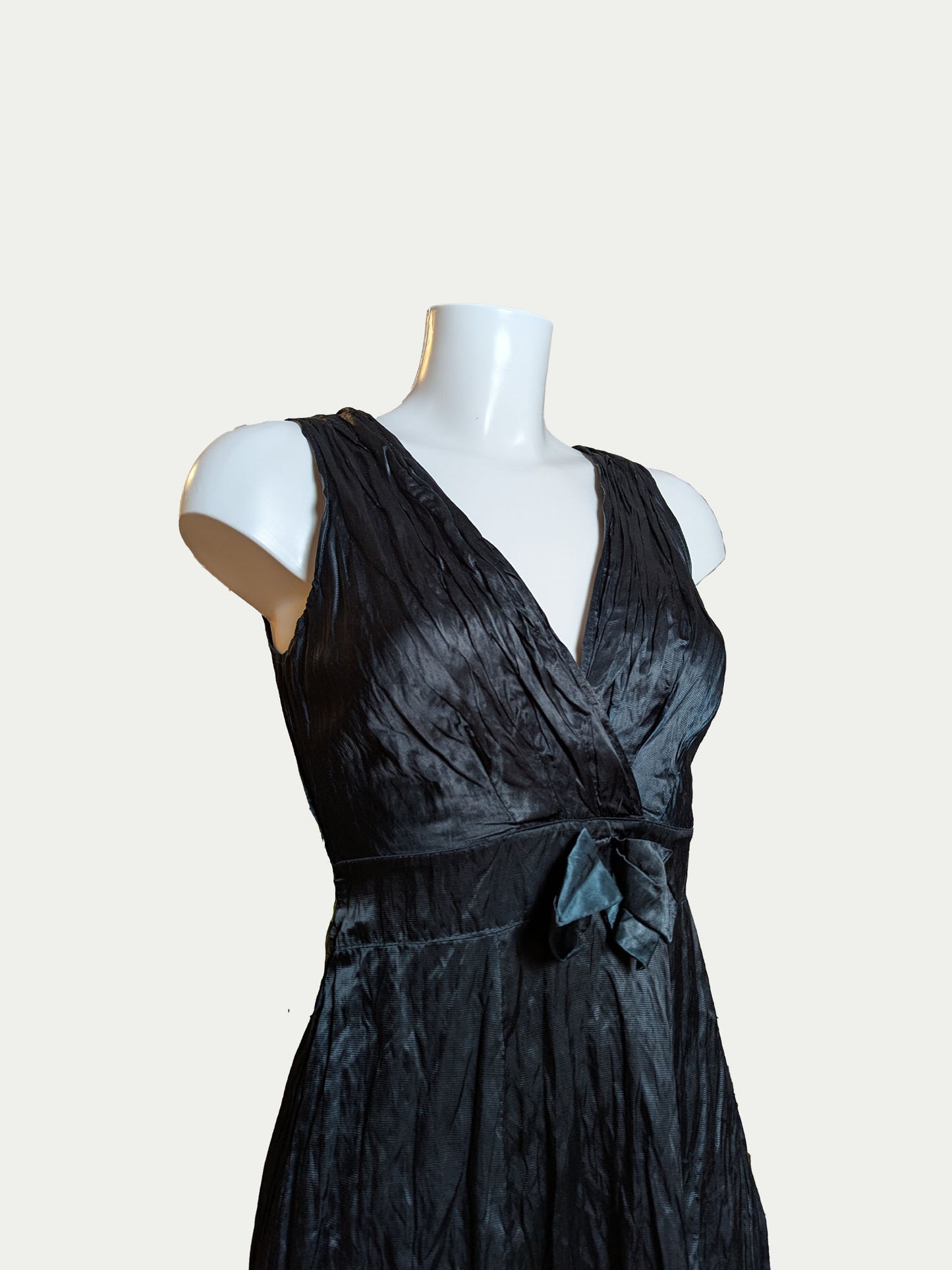 The Black Satin-Glow Cocktail Dress