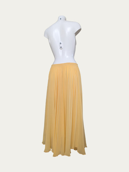 The Yellow Chiffon Maxi Skirt