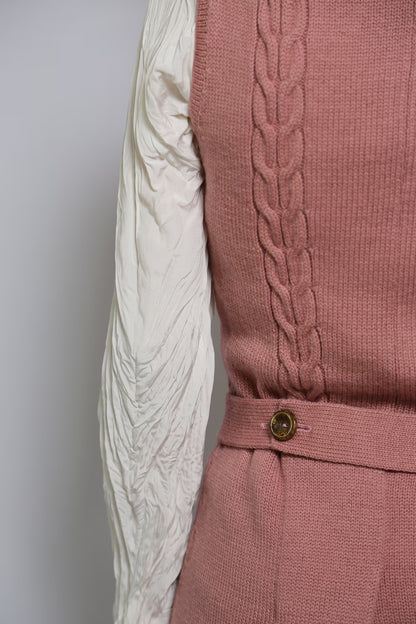 The 90s Soft Pink Wool Cardigan