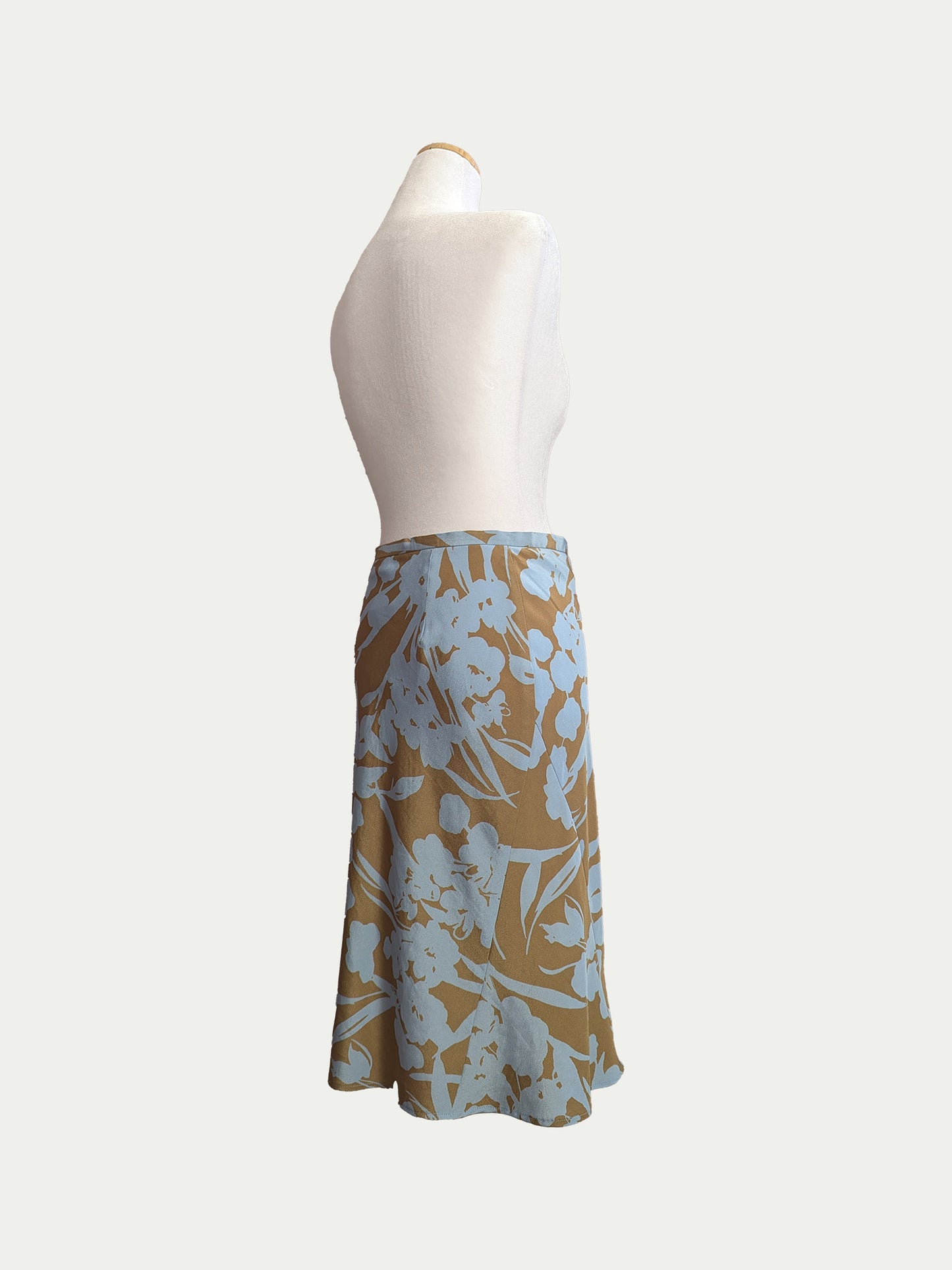 Stefanel Sky Floral Midi Skirt