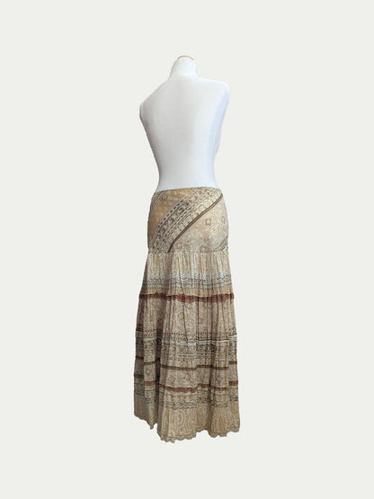 The Golden Boho Tiered Skirt