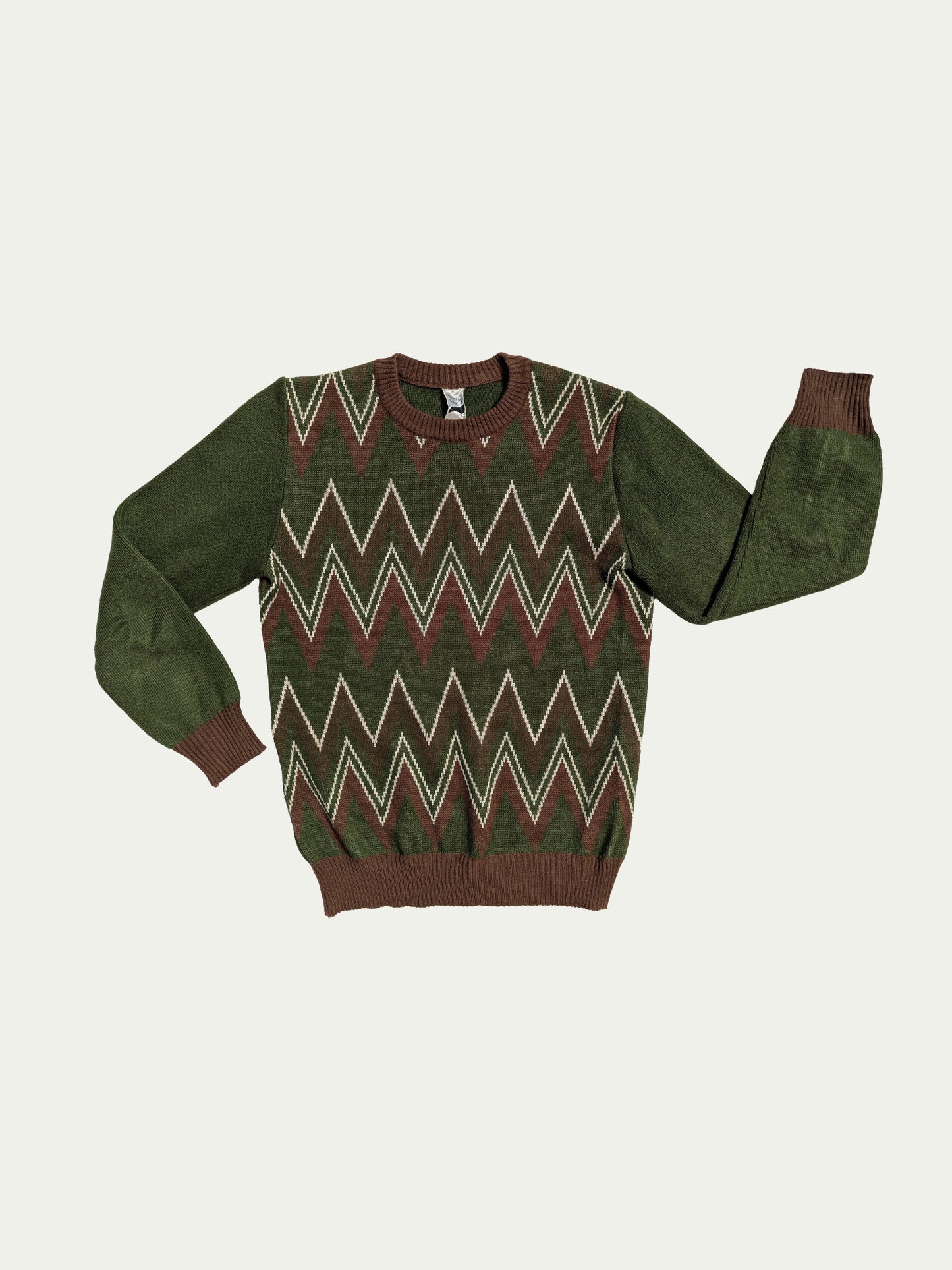 The 70's Green & Brown Sweater