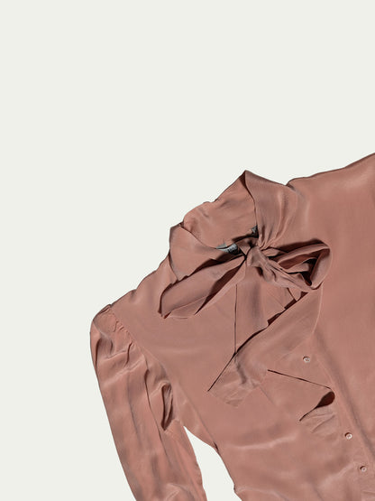 The Smokey Pink Silk Blouse