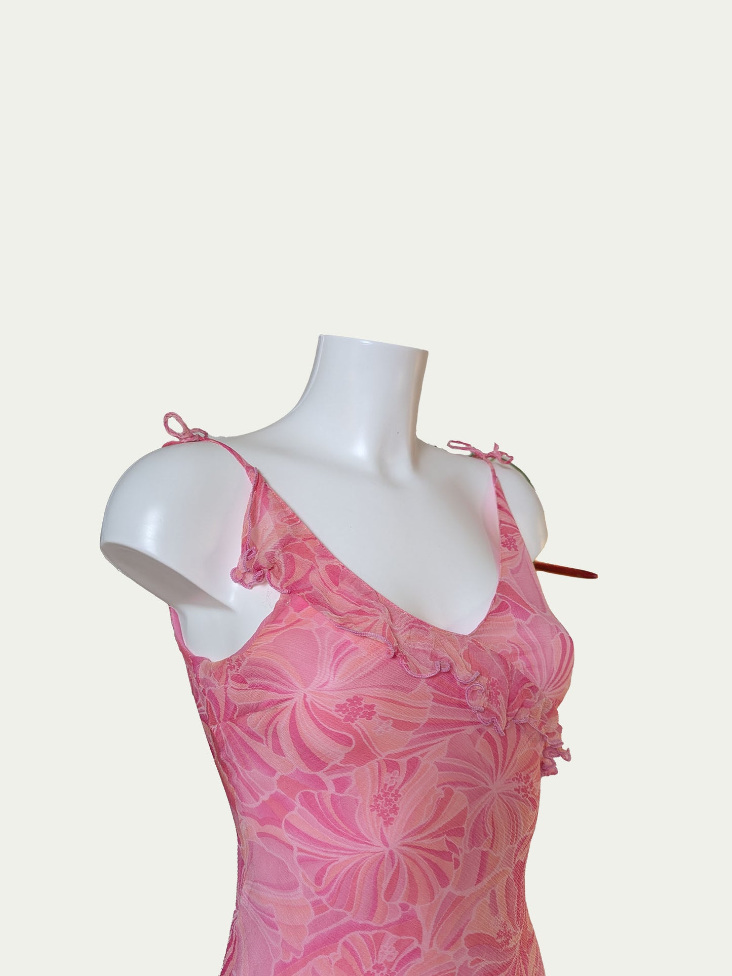 The pink Silk Midi Dress