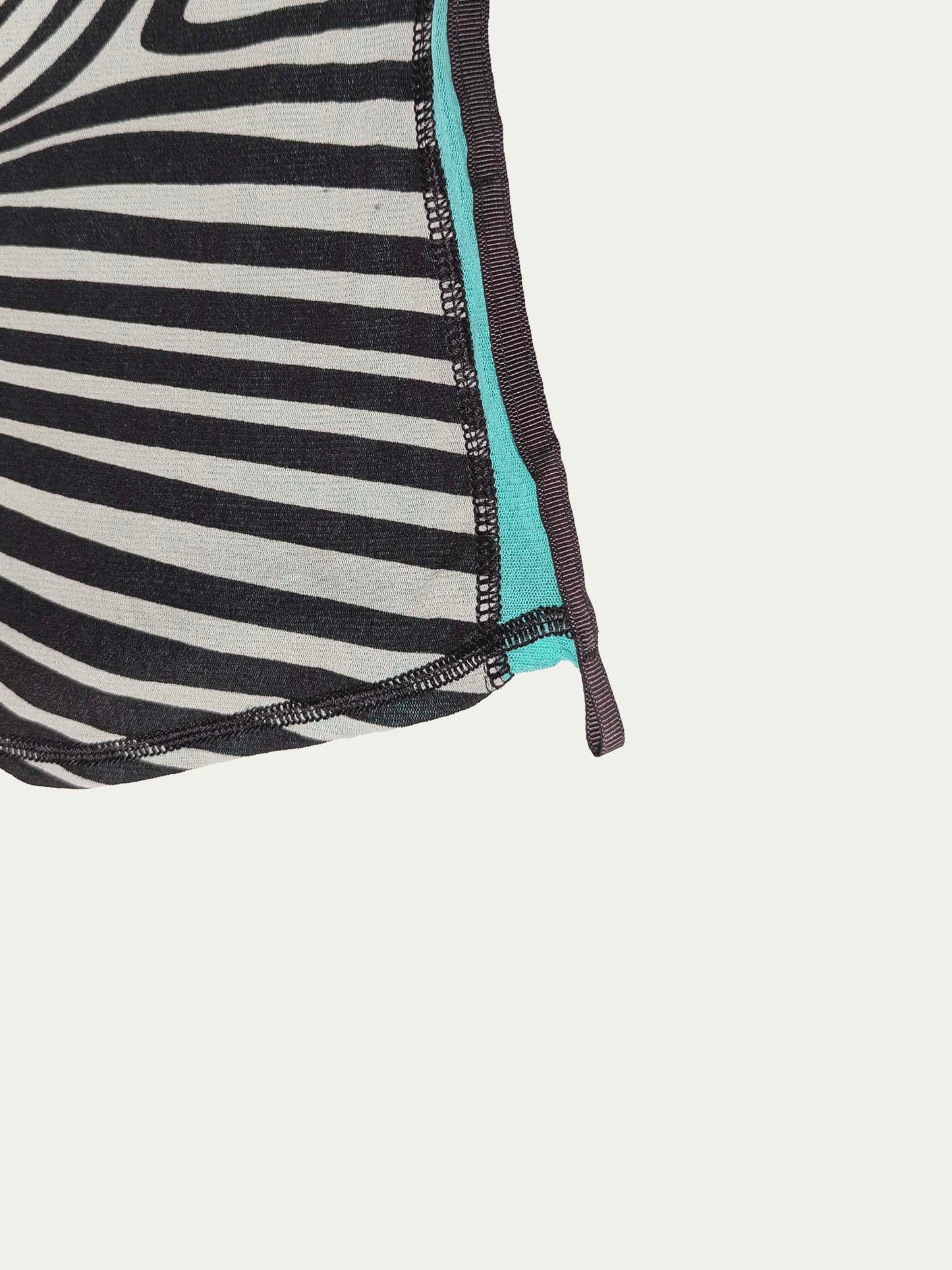 The Turquoise Zebra Mesh Top