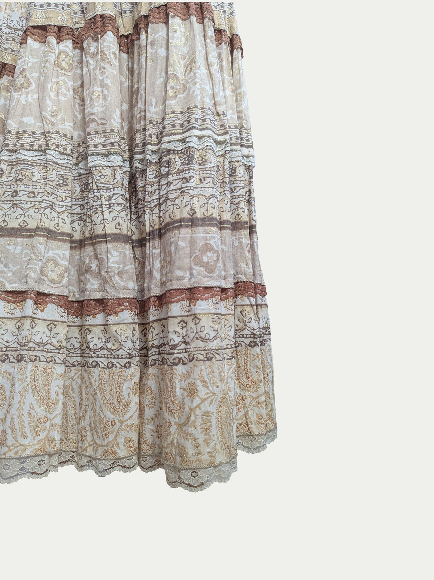 The Golden Boho Tiered Skirt