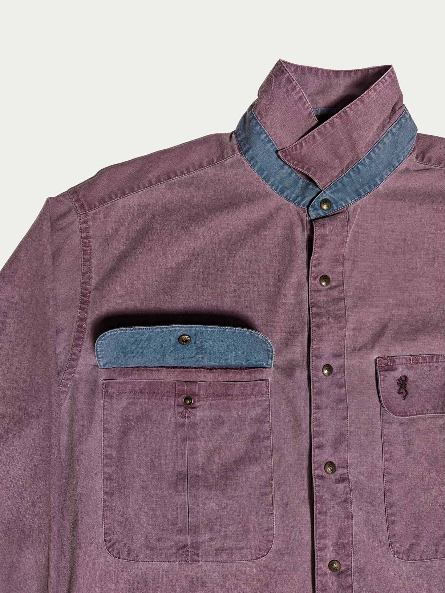 The Violet-Turquoise Snap-Fasteners Shirt