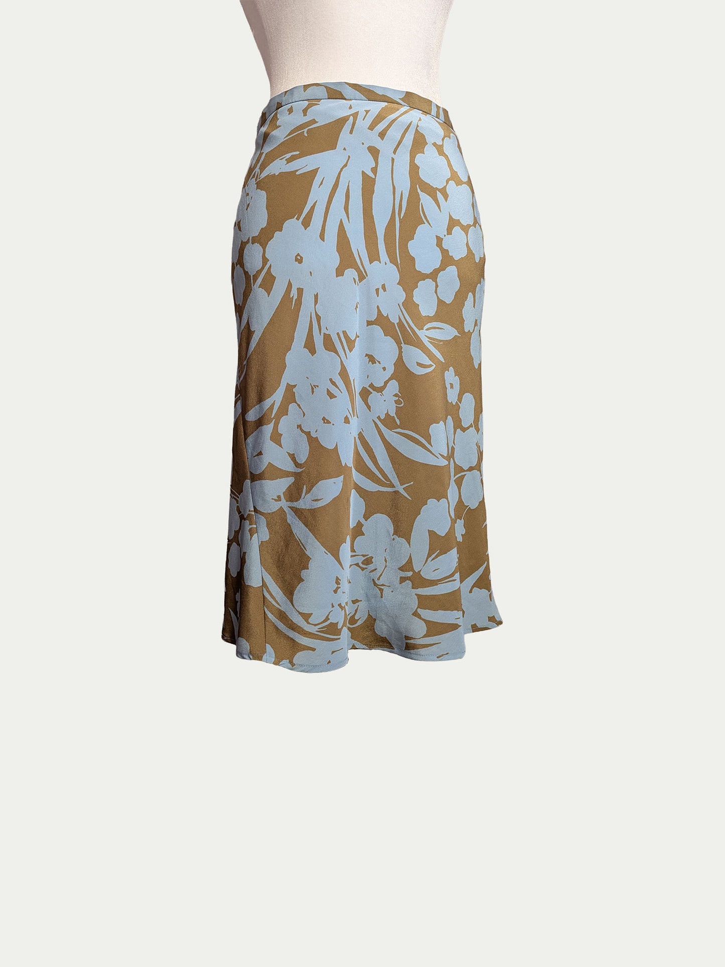 Stefanel Sky Floral Midi Skirt