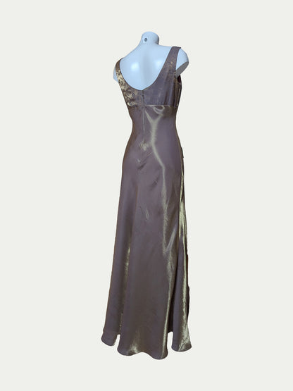 The Golden-Lilac Taffeta Evening Dress