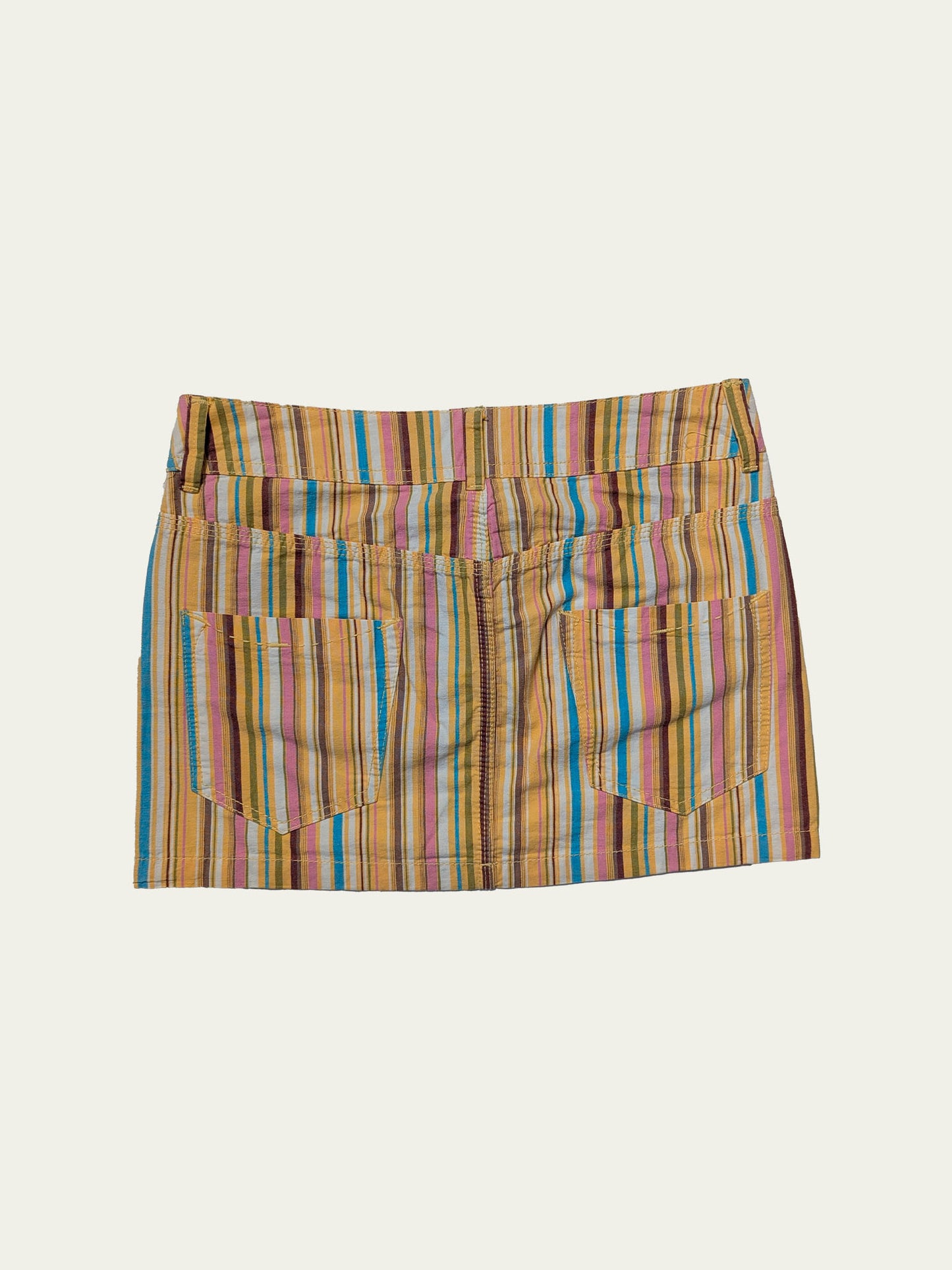 The Pastel Striped Mini Skirt