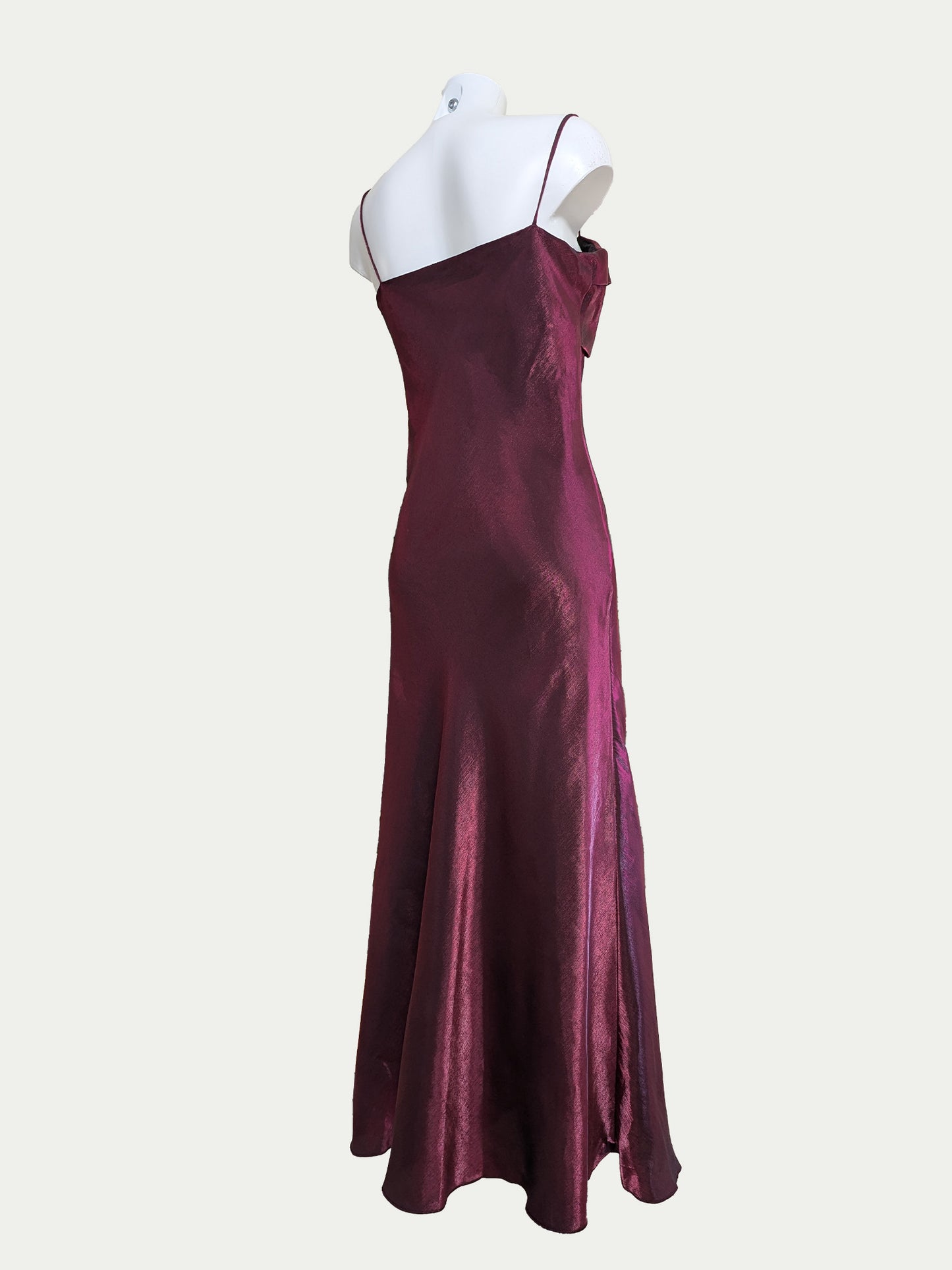 The Burgundy French Evening Maxi Dress