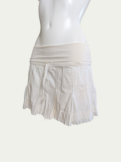 The Pleated Cotton Mini Skirt