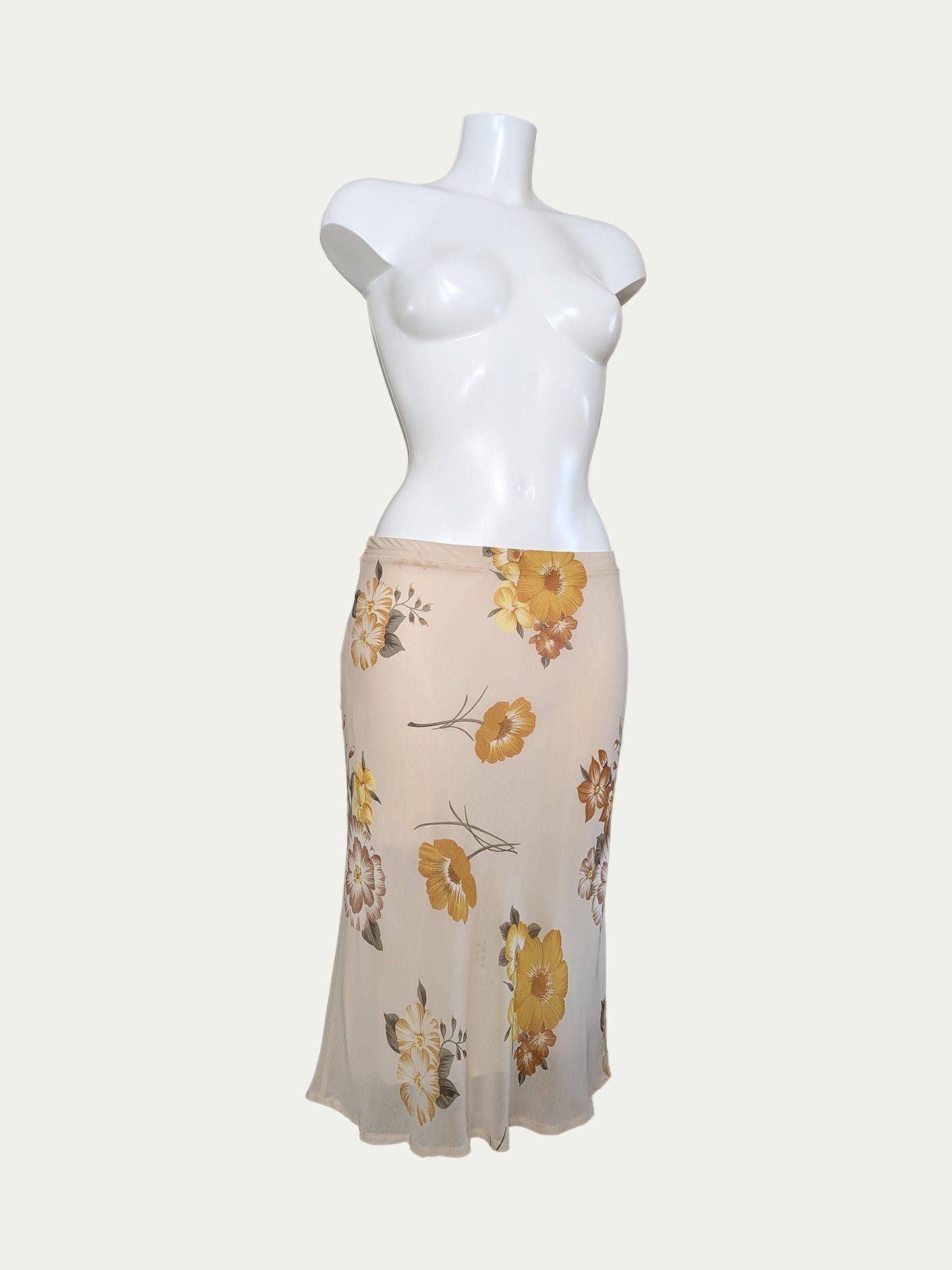 The Cream & Ochre Floral Skirt