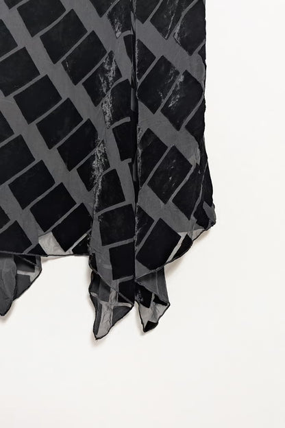 The Chiffon & Velvet Silk-Blend Skirt